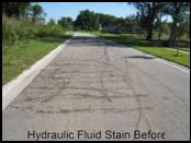 Hydraulic fluid stain clean up Tampa